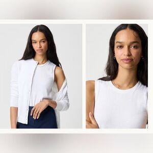 J. Crew Classic White Sweater shell Tank Top